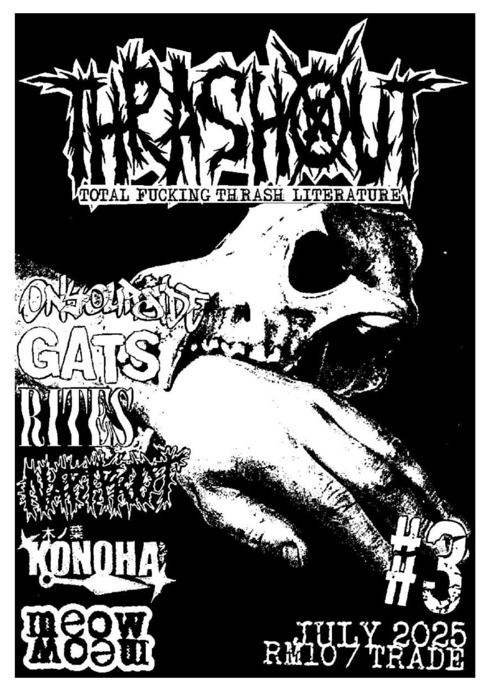 page 1 of Thrashout zine upload