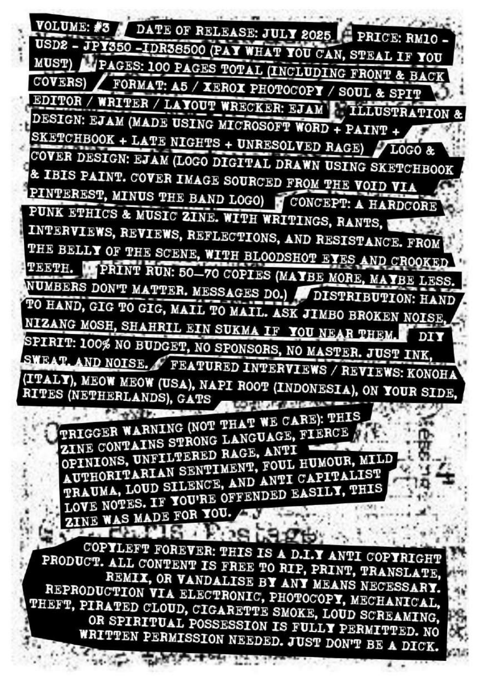 page 2 of Thrashout zine upload