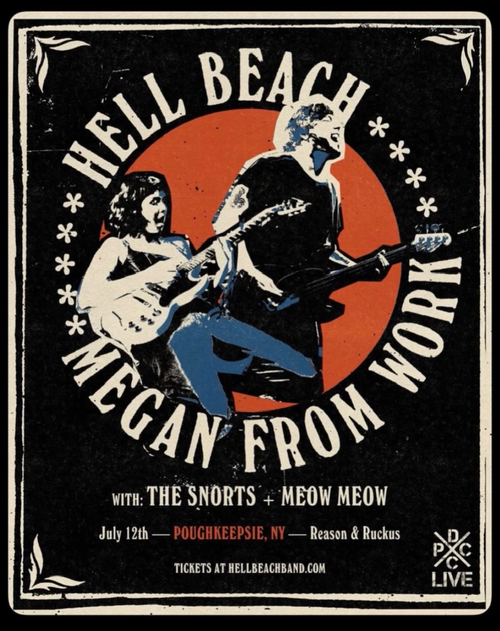 DCxPC show at Reason & Ruckus with Hell Beach, Megan from work, The Snorts, A Meow Meow