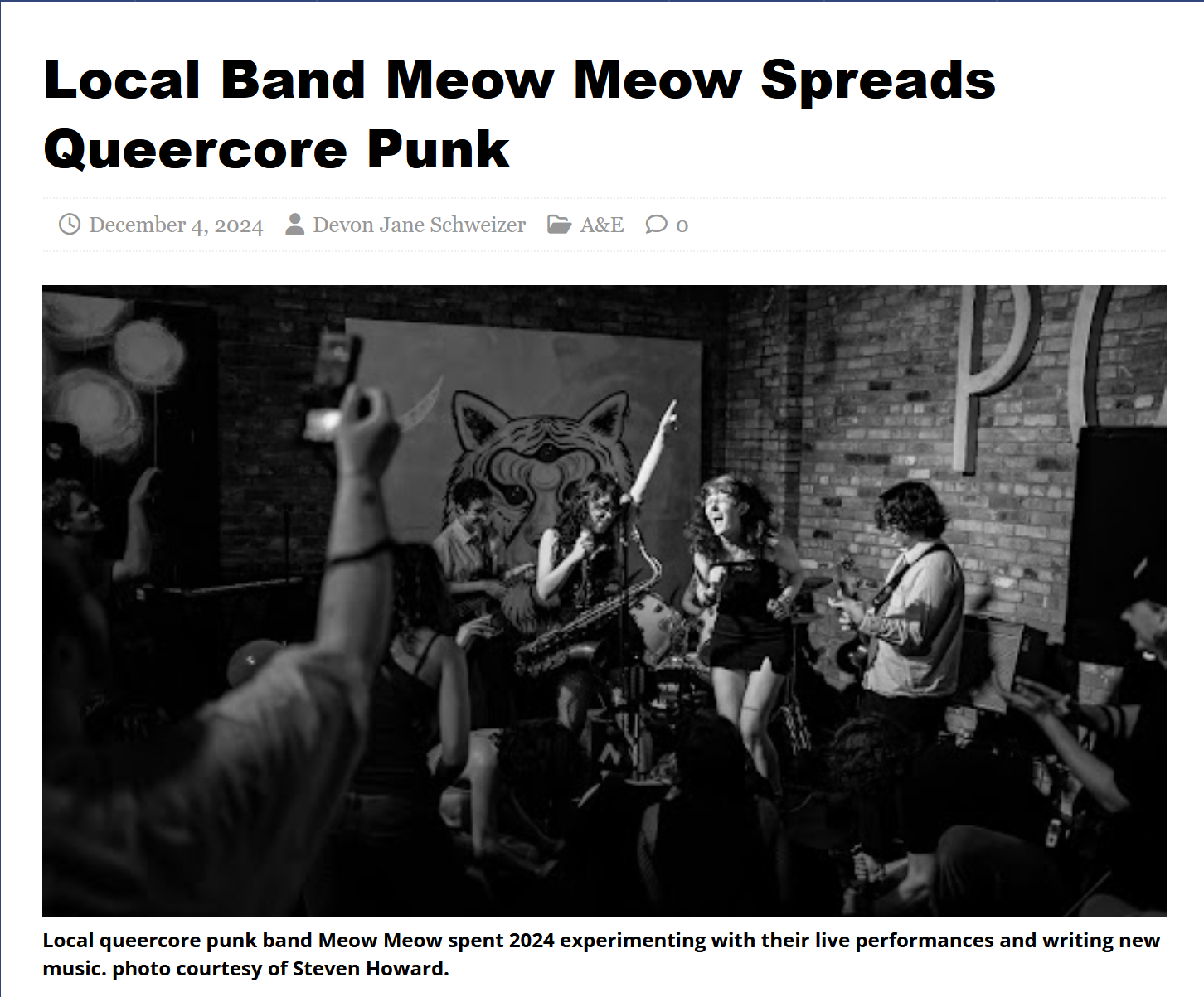 Local Band Meow Meow Spreads Queercore Punk