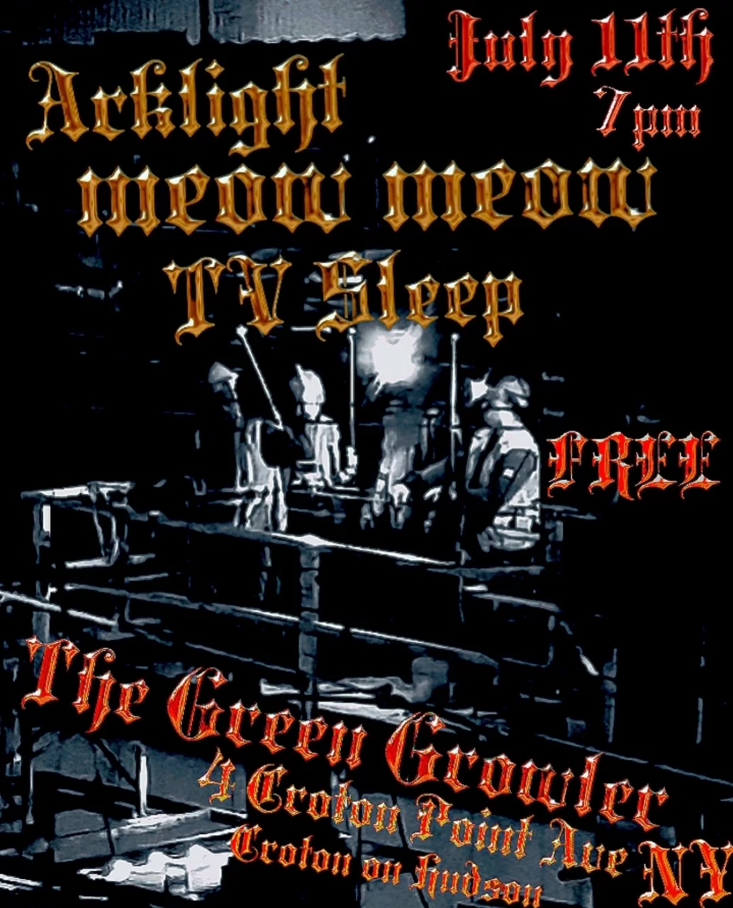 Show at The Green Growler with TV Sleep, Arklight, and Meow Meow