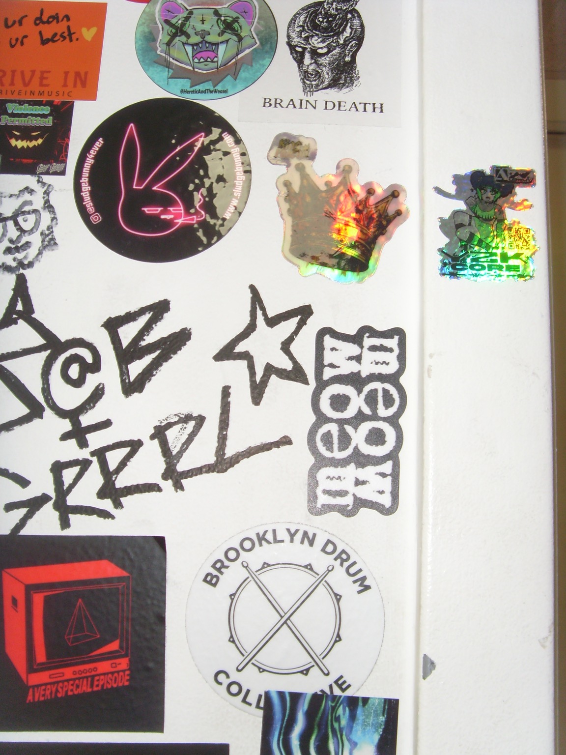 meow meow sticker at Our Wicked Lady