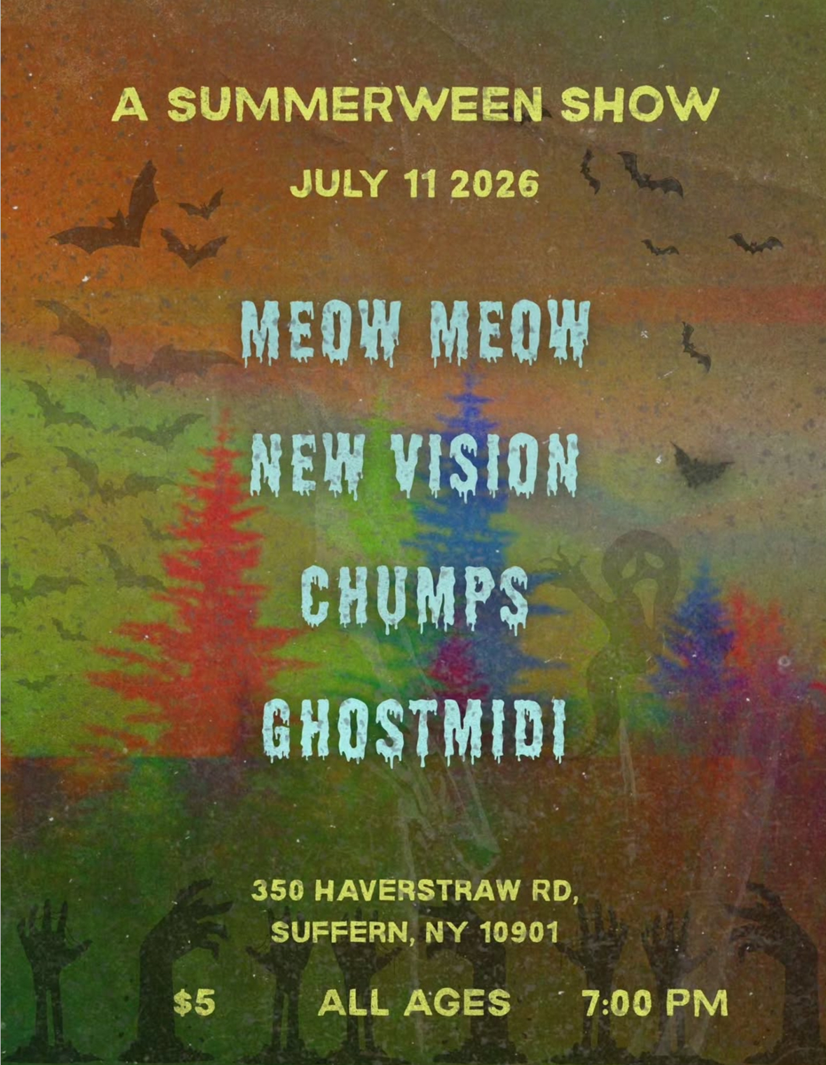 poster for july 11 summerween show